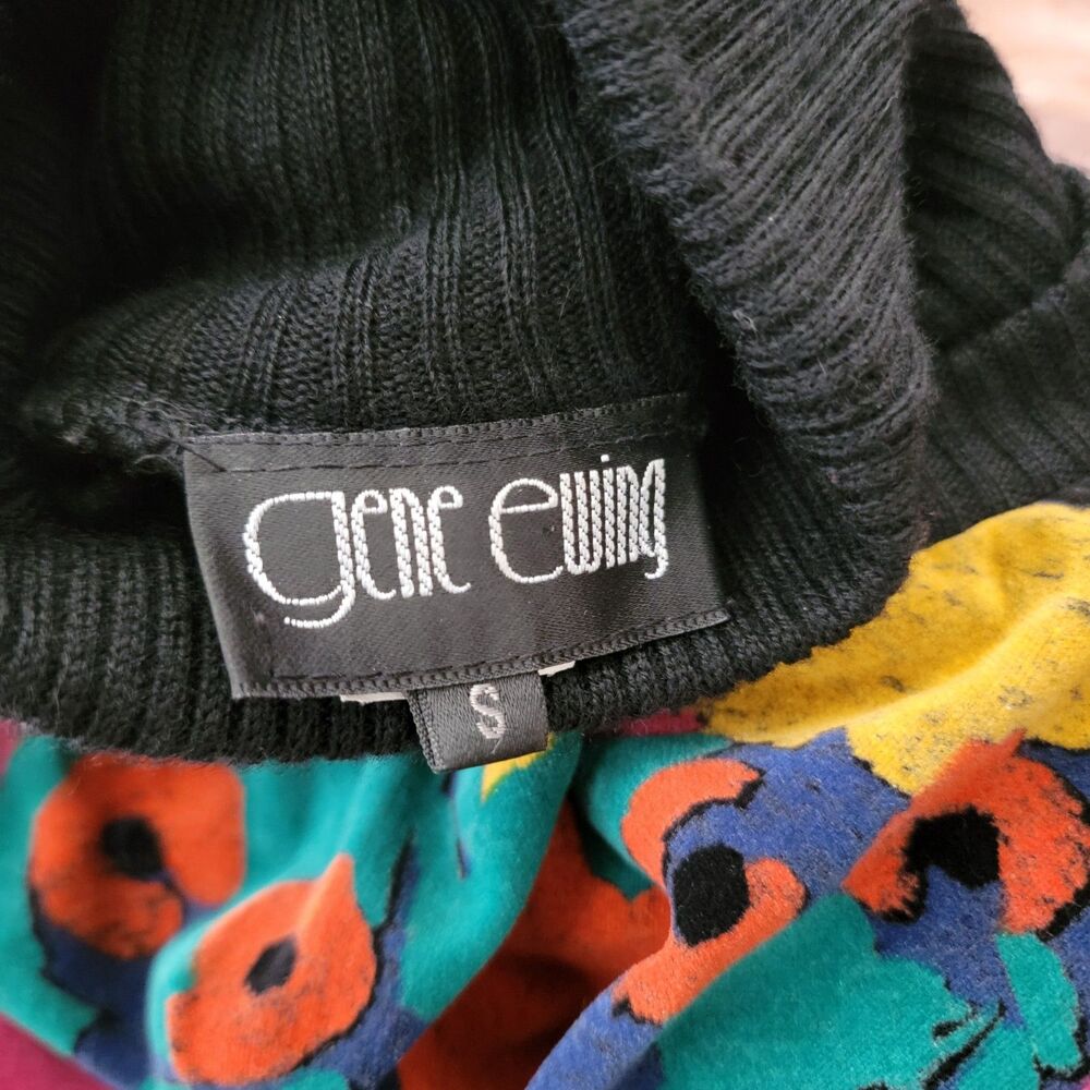 Vintage Gene Ewing BIS Pullover Womens Sz S Oversize Elephant Art Euc 80s - Picture 5 of 11